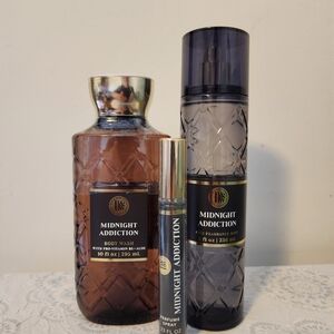 Bath & Body Works Midnight Addiction Body Wash Set - Gold and Black